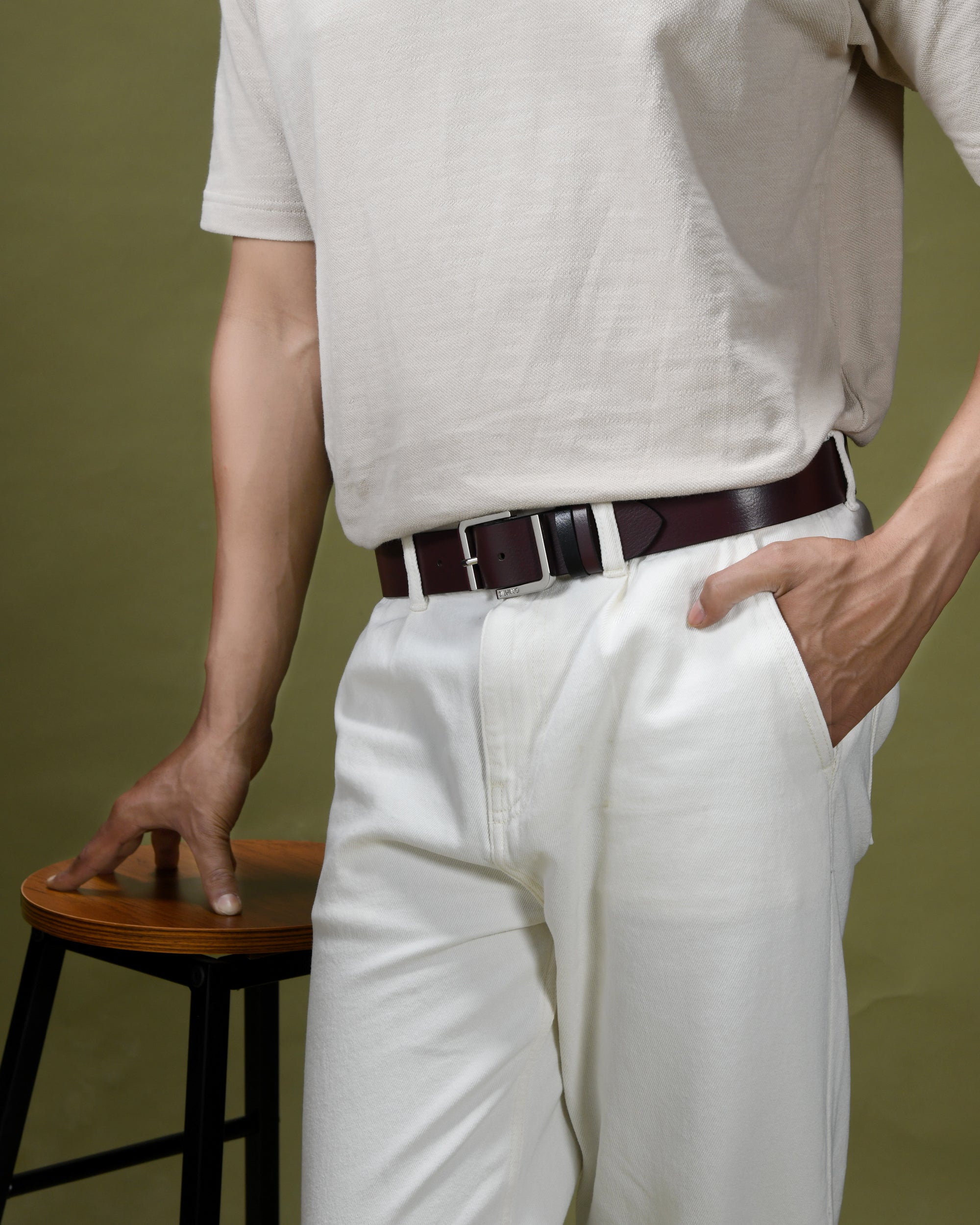 THE URBAN LINEA Belt FOR MEN – FRENCH ROAST