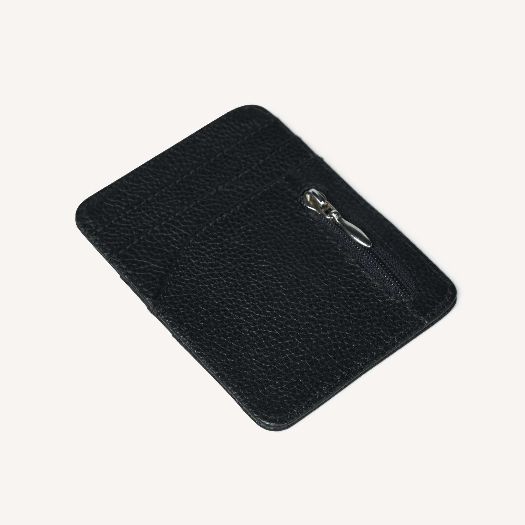 SIENA LEATHER CARD HOLDER FOR MEN - BLACK