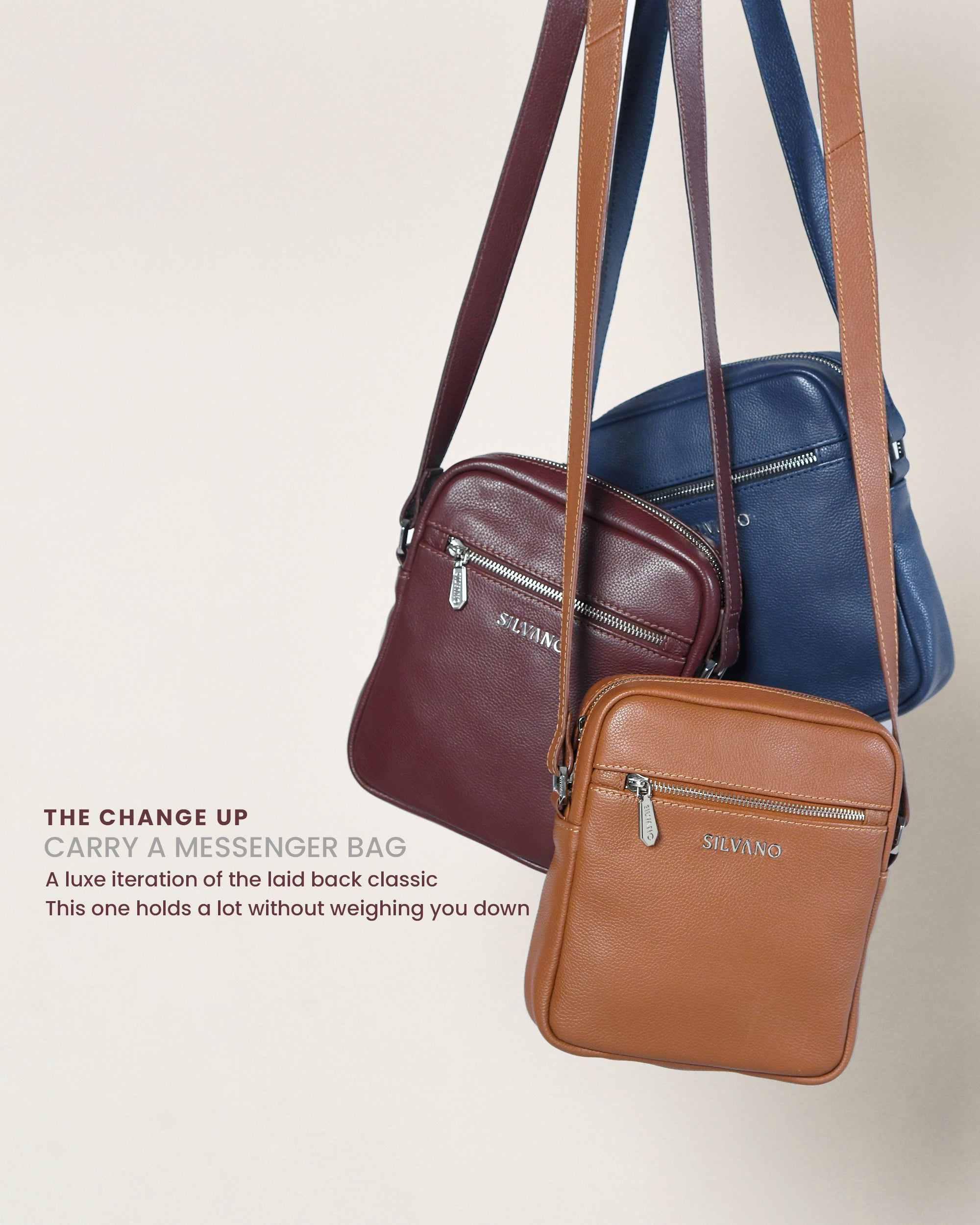 MANHATTAN MESSENGER BAG FOR MEN - BLACK