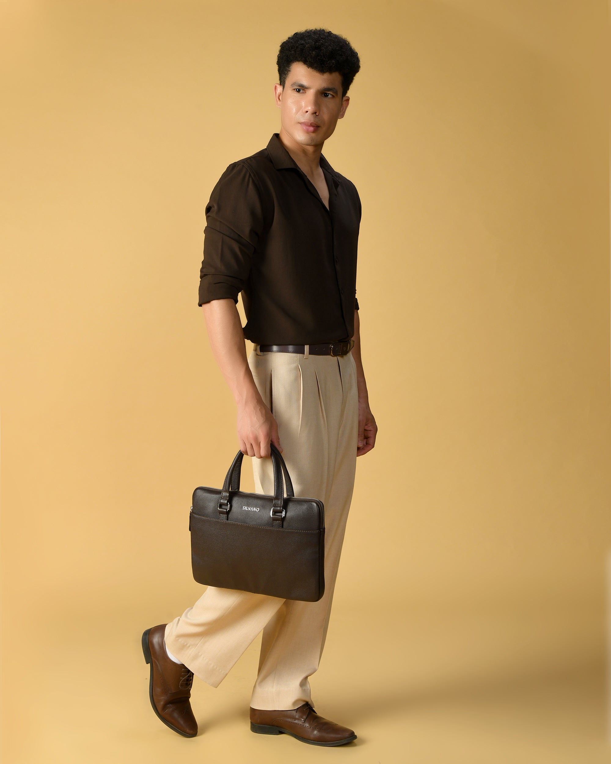 ULTRA EDGE LAPTOP SLEEVE FOR MEN - Dark Brown