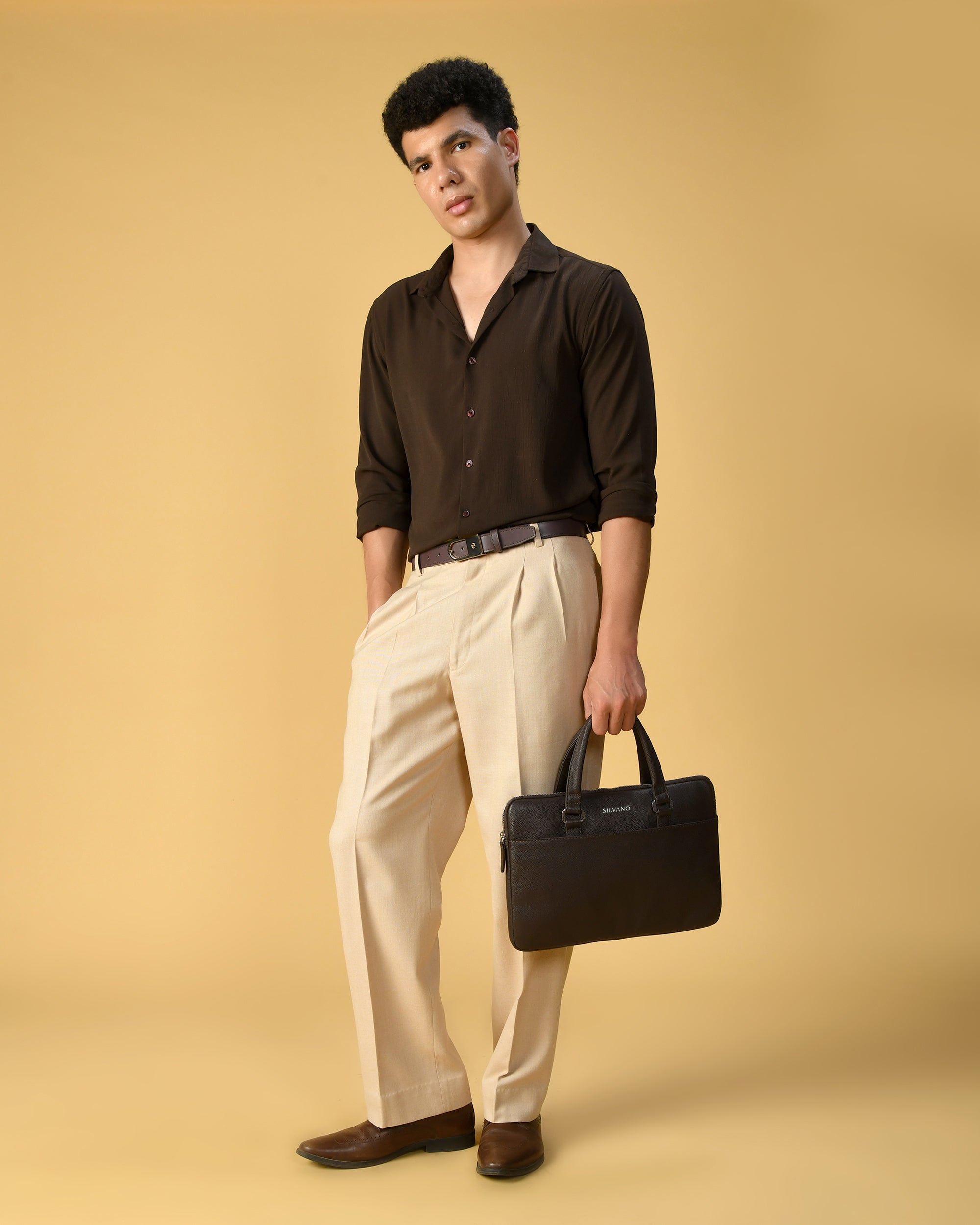 ULTRA EDGE LAPTOP SLEEVE FOR MEN - Dark Brown