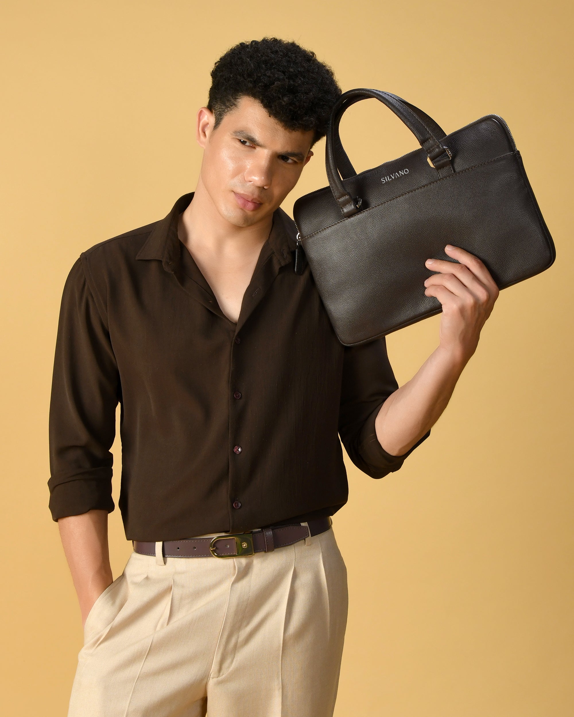 ULTRA EDGE LAPTOP SLEEVE FOR MEN - Dark Brown