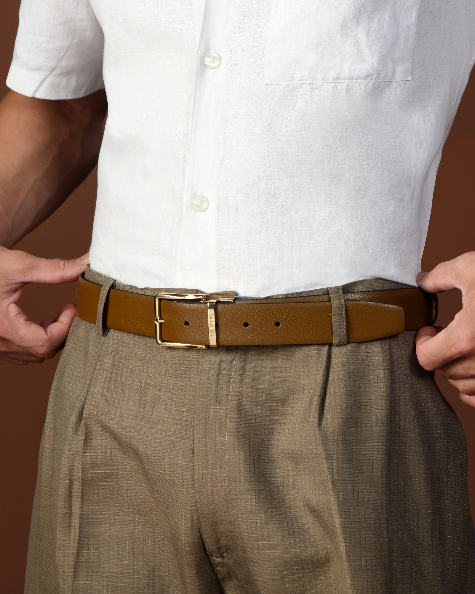 TOSCANO Belt FOR MEN – BRONZE BROWN/CAVIAR
