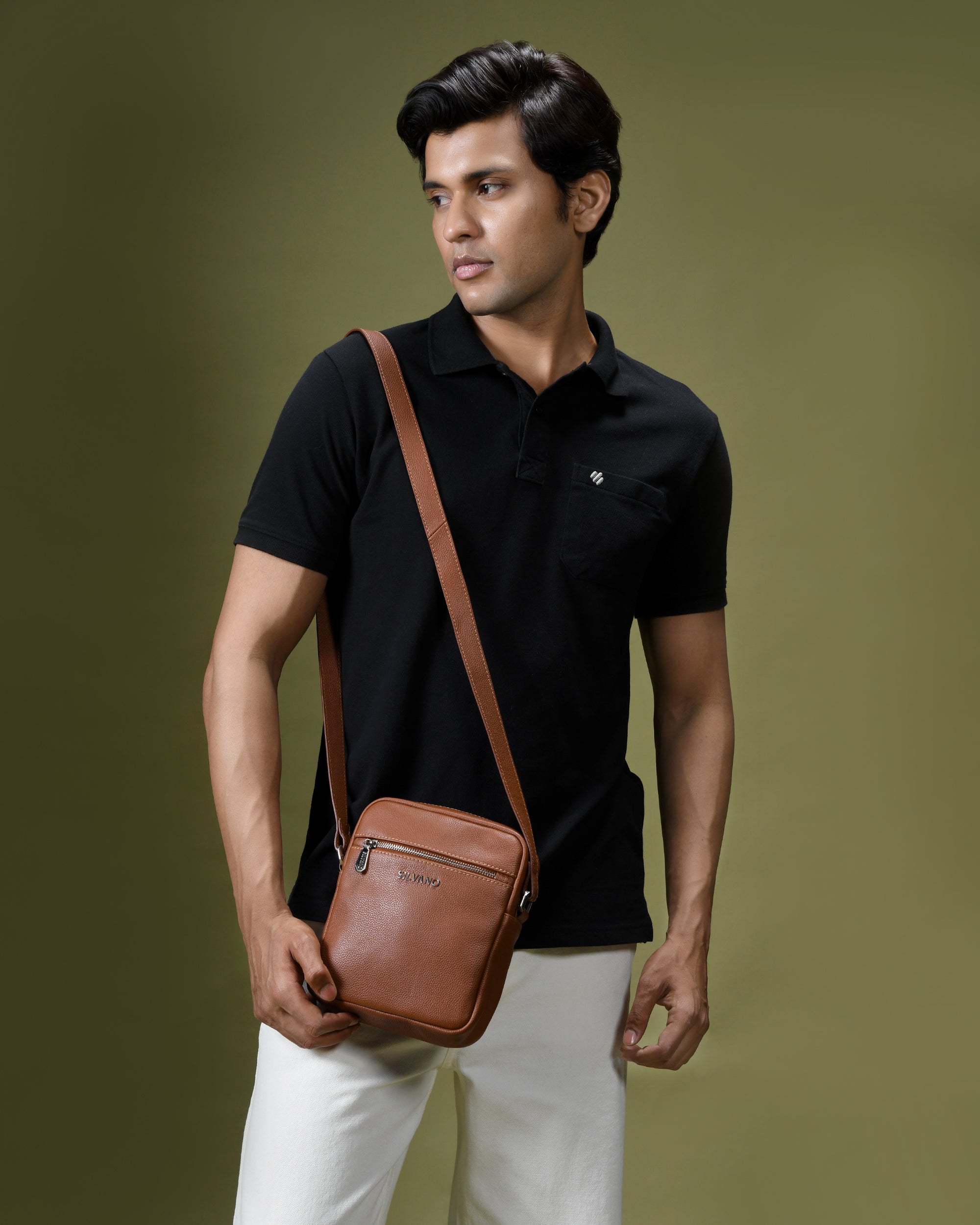 VERTITECH SLING BAG FOR MEN - TAN