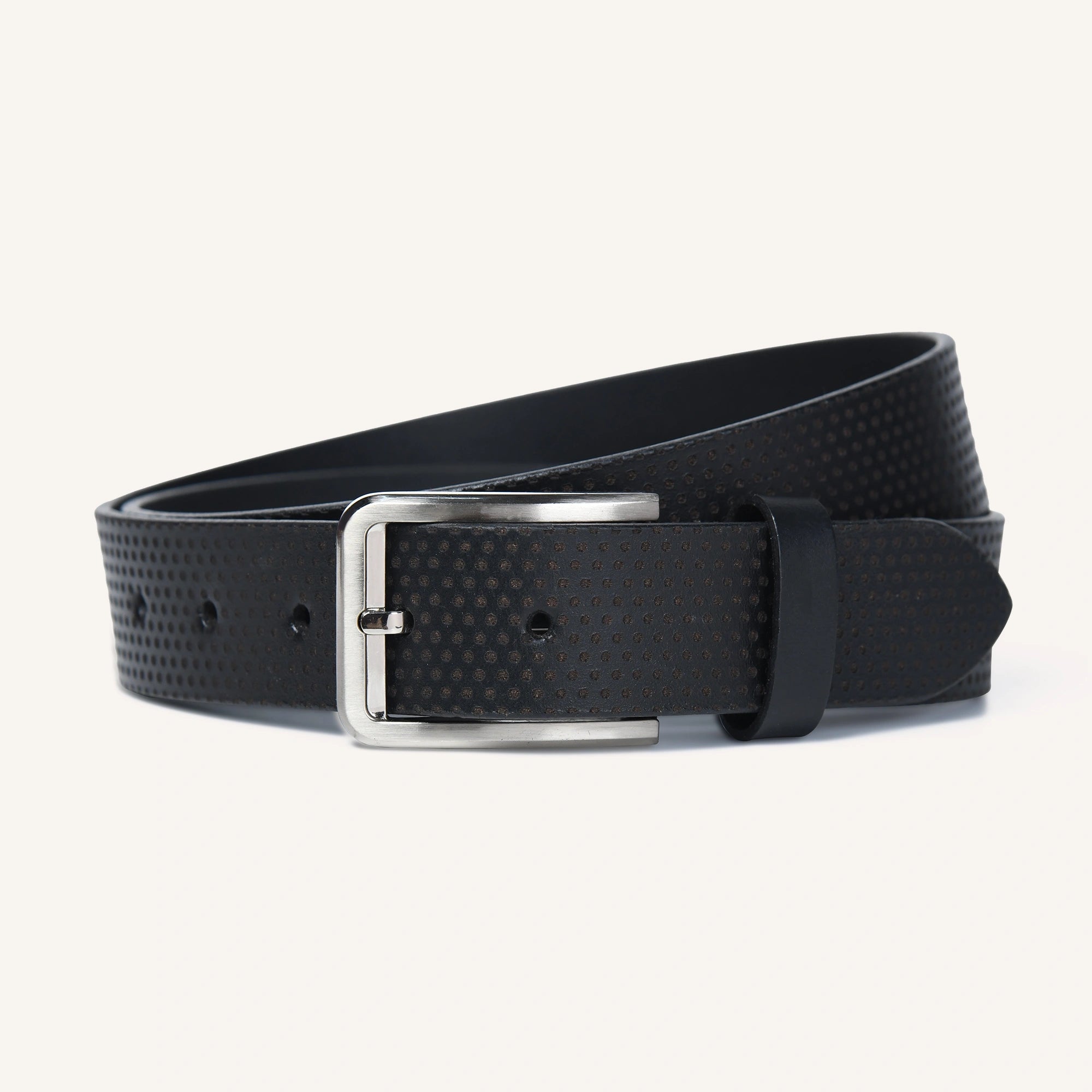 VOYAGER CASUAL BELT (LASER) - BLACK