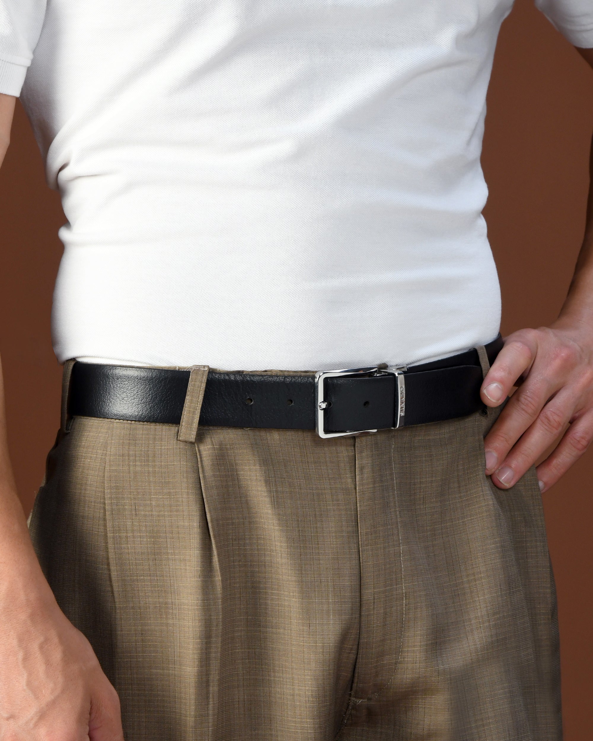 TOSCANO Belt FOR MEN – CAVIAR/BLUE DEPTHS