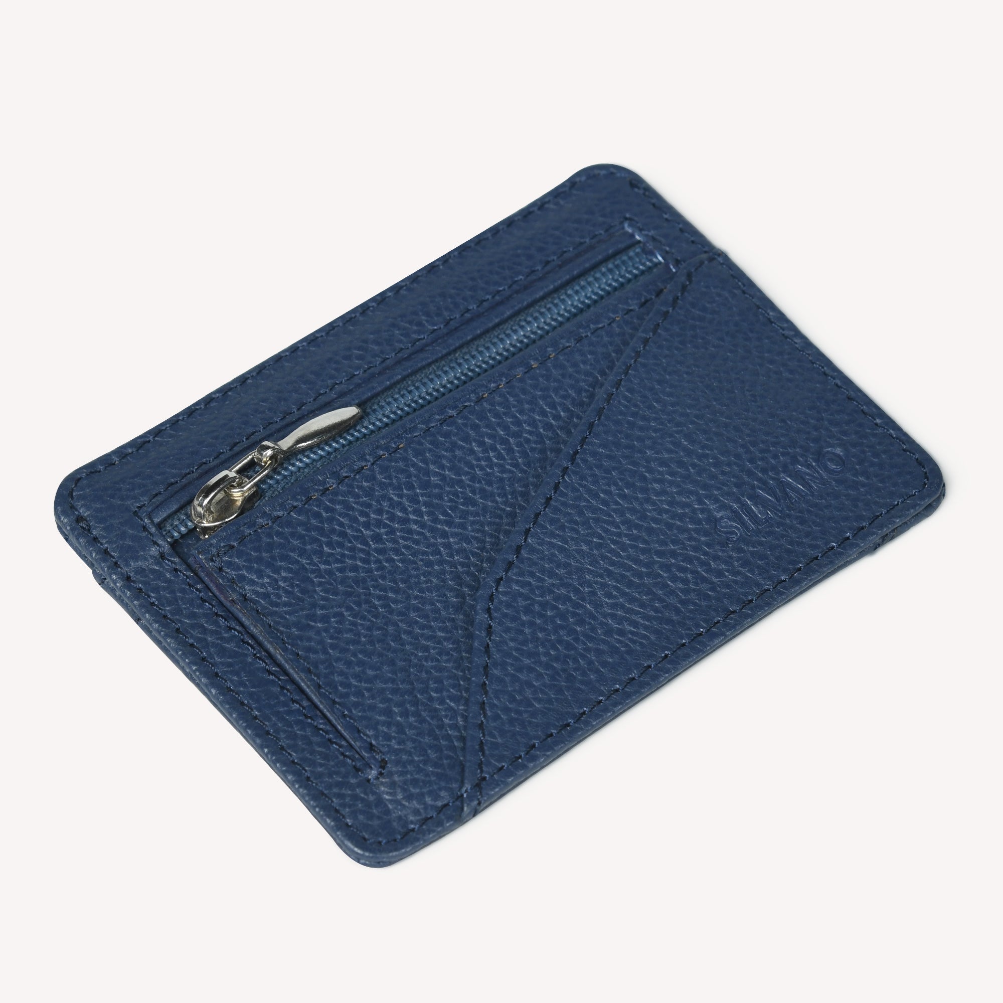CARTA SLIM LEATHER CARD HOLDER FOR MEN – NAVY BLUE