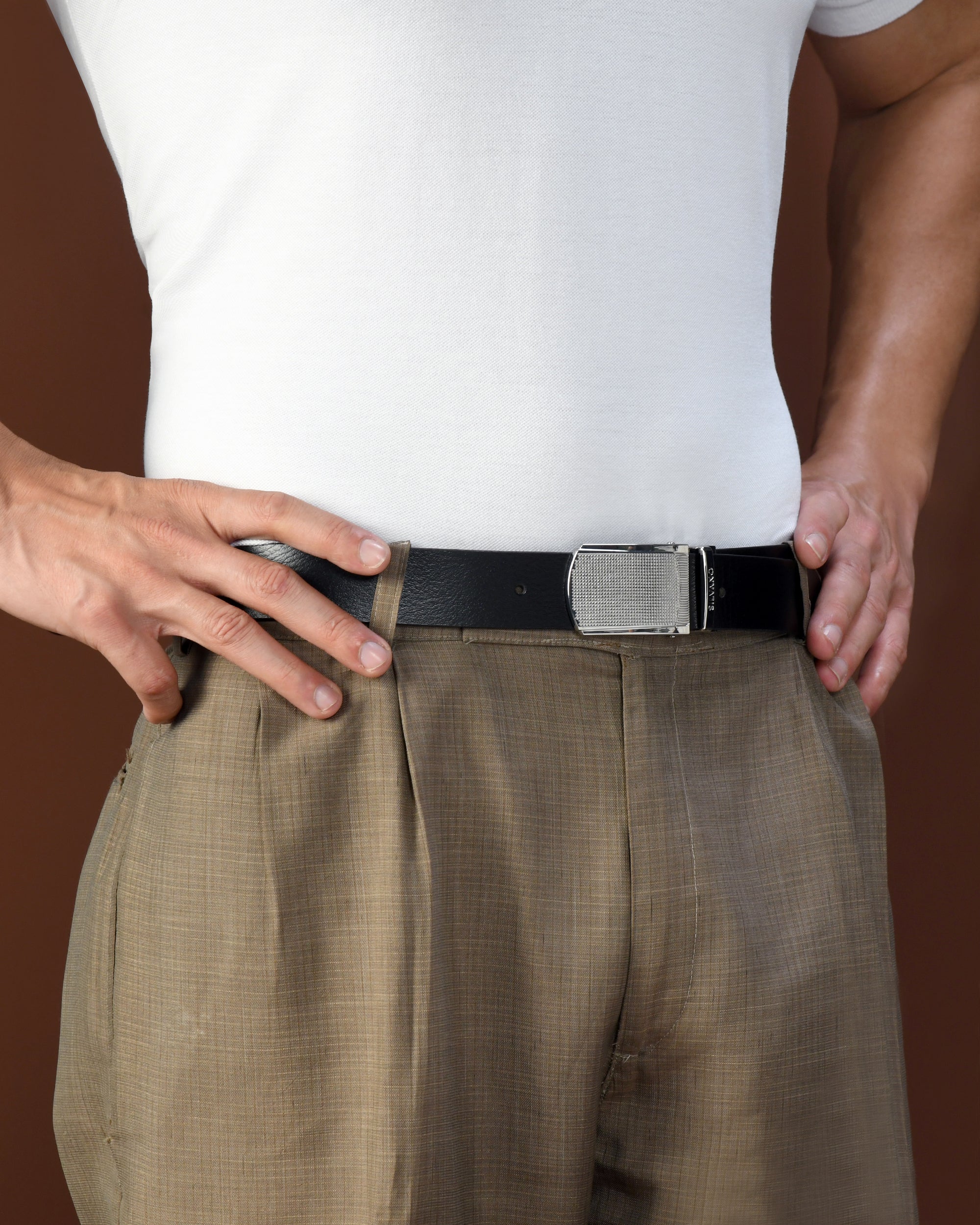 STRATO Belt FOR MEN – CAVIER /FRENCH ROAST