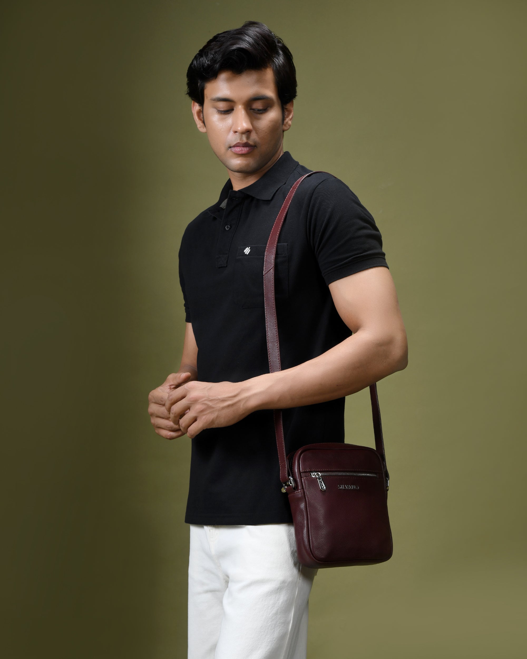 VERTITECH SLING BAG FOR MEN - BURGUNDY