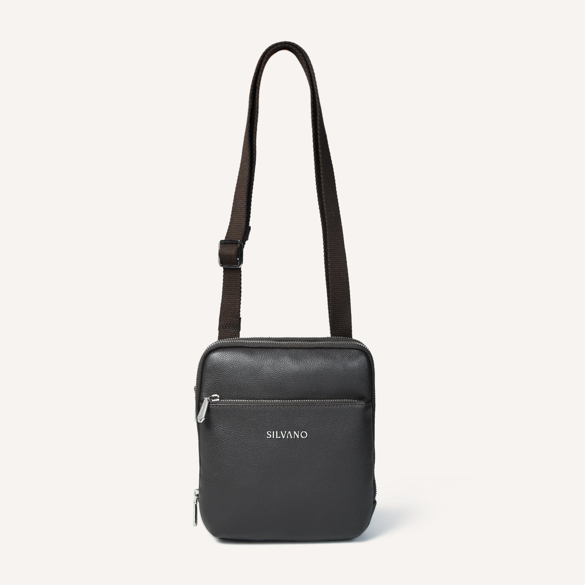 MANHATTAN MESSENGER BAG FOR MEN - DARK BROWN