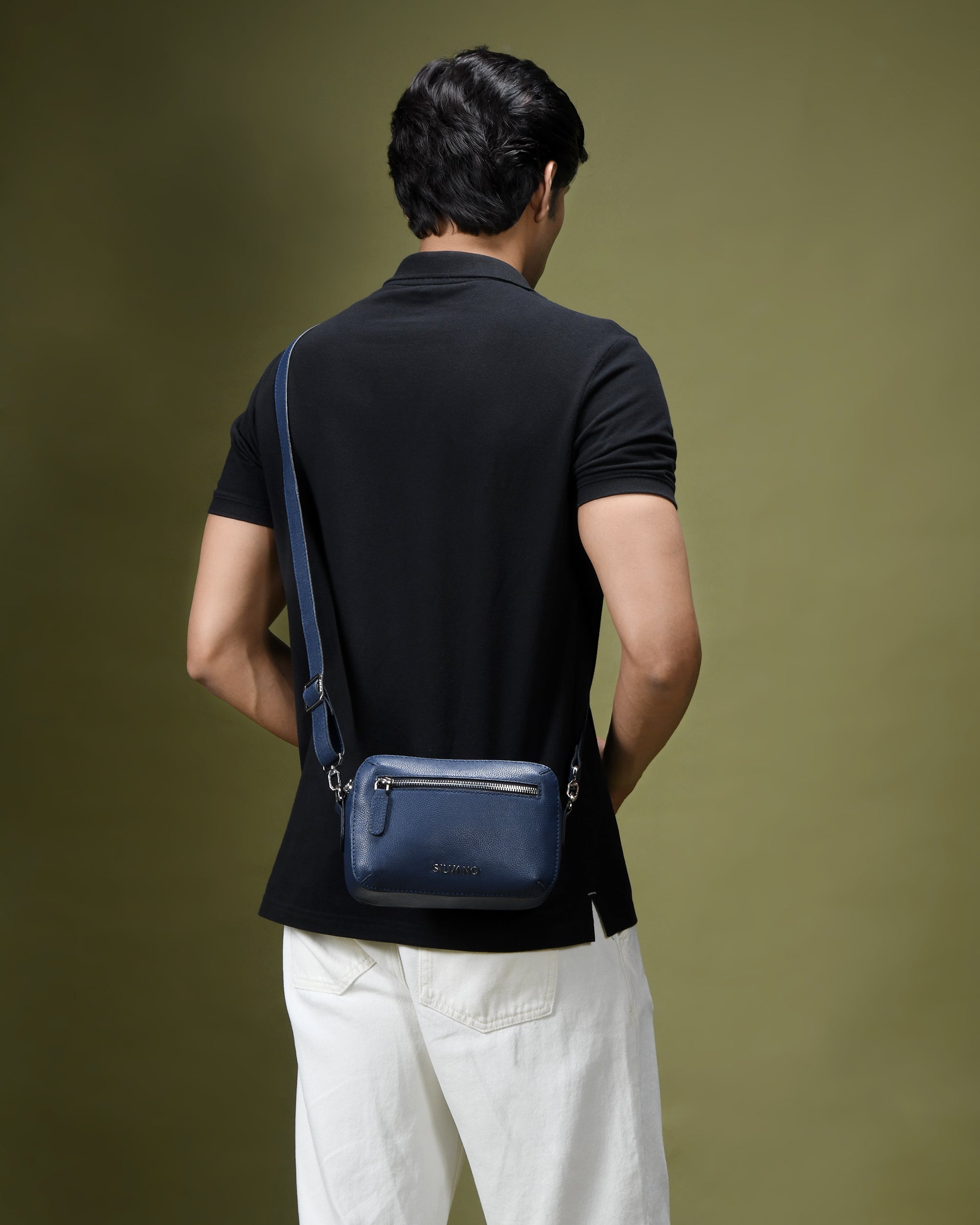 SLEEK STRIDE CROSSBODY BAG FOR MEN - Navy Blue