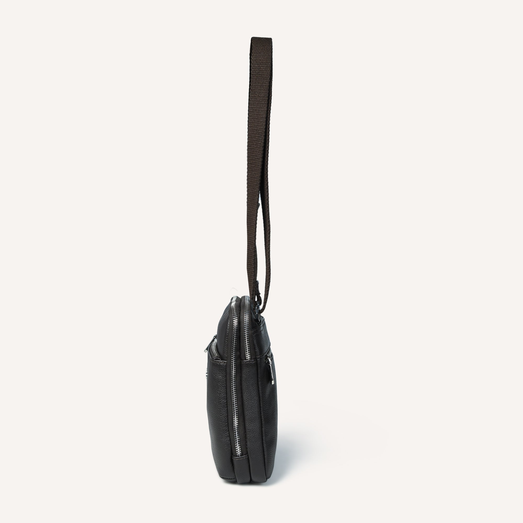MANHATTAN MESSENGER BAG FOR MEN - DARK BROWN