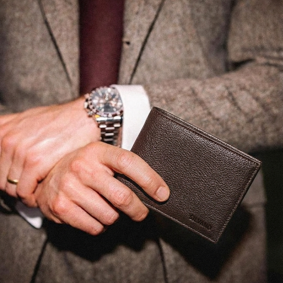 GIANNI FORTE WALLET FOR MEN - DARK BROWN