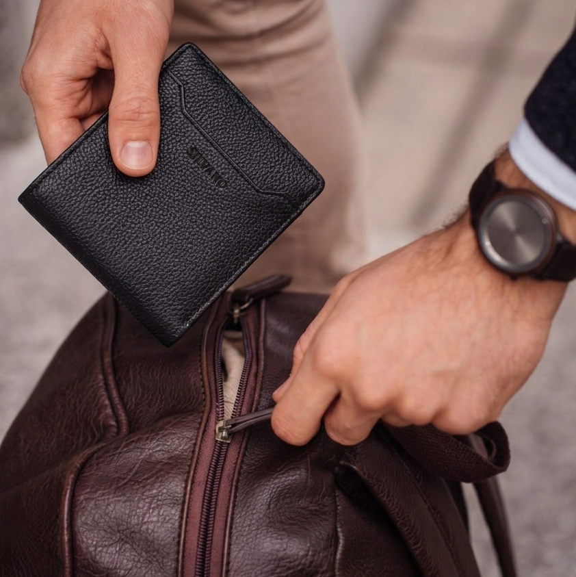 THE HEMINGWAY WALLET FOR MEN – BLACK