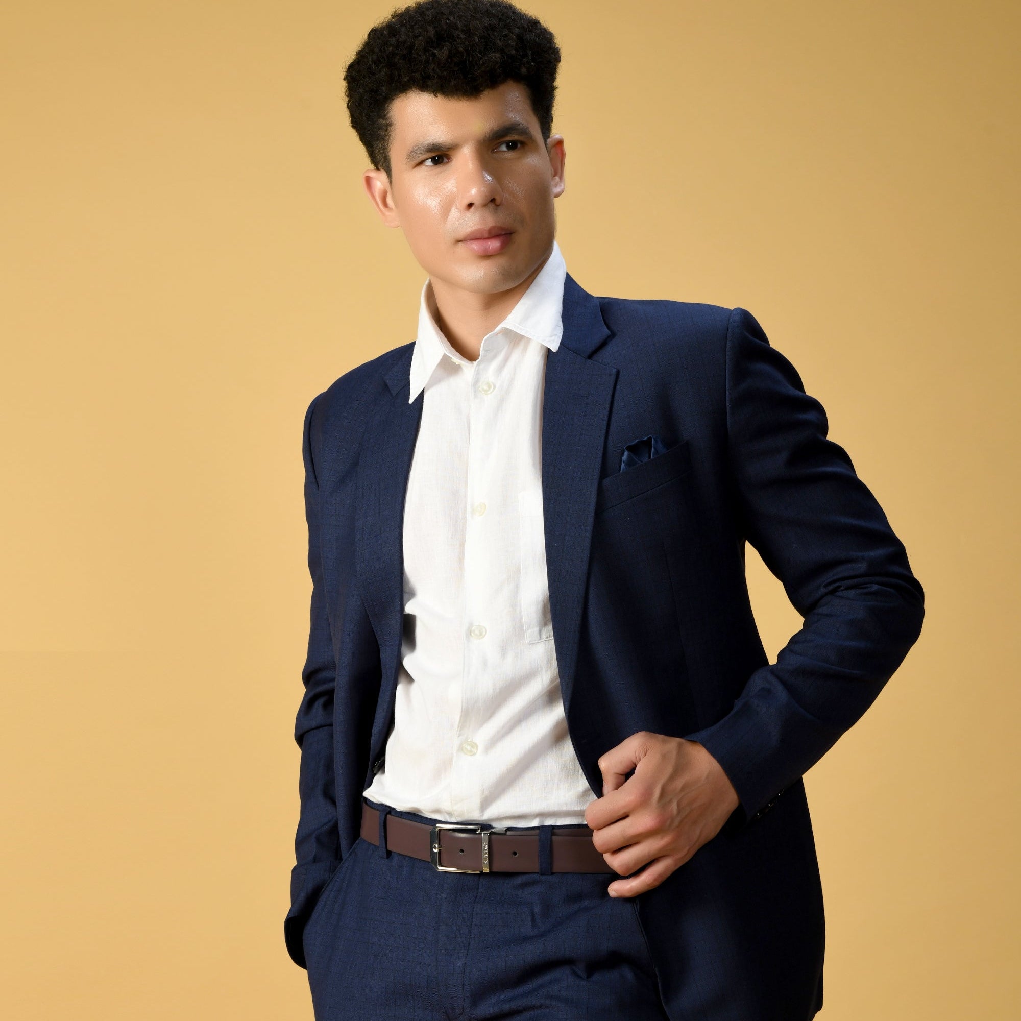 MIDNIGHT LEDGER Belt FOR MEN – GREY/ CAVIAR