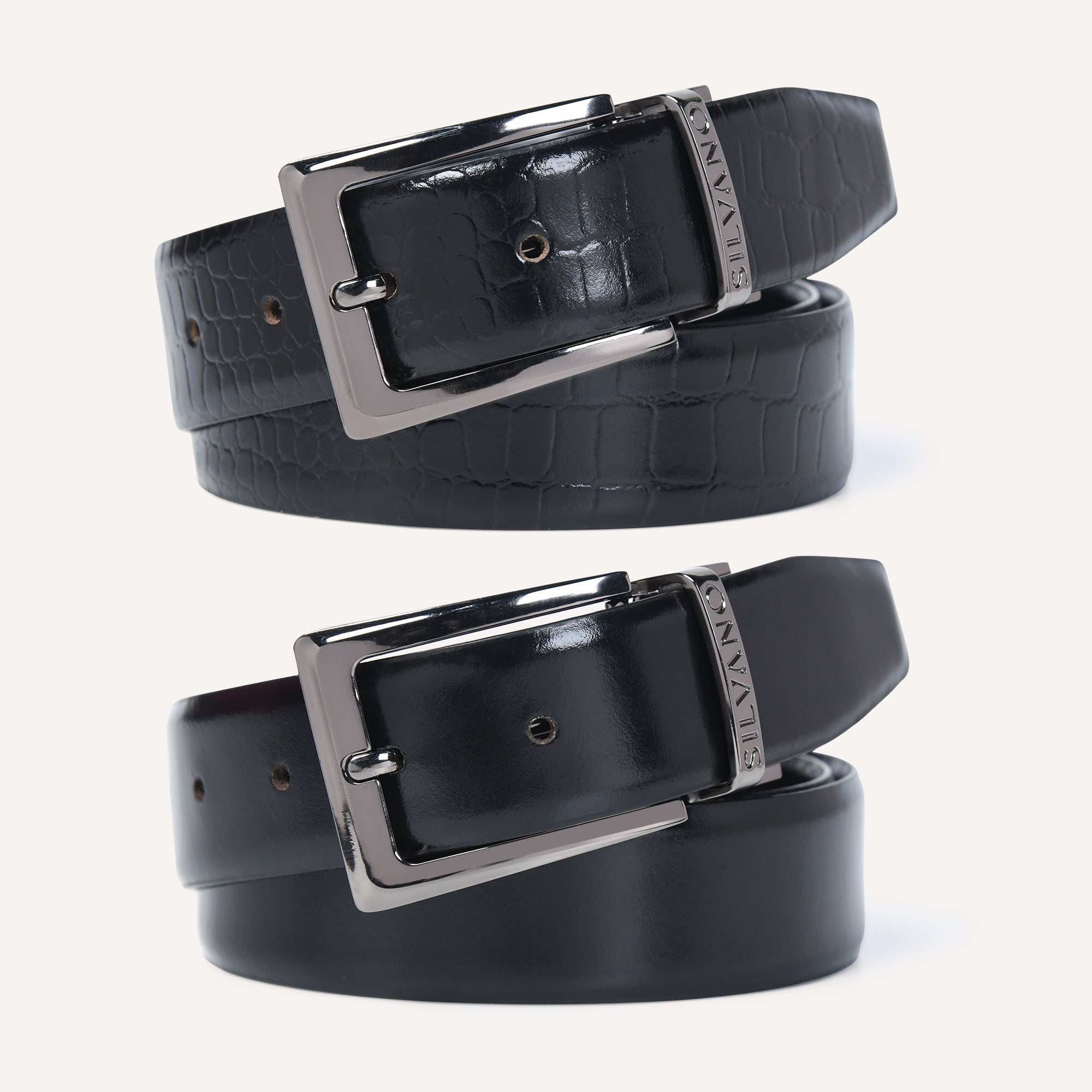 CLASSIC CLAPS FORMAL REVERSIBLE BELT - BLACK