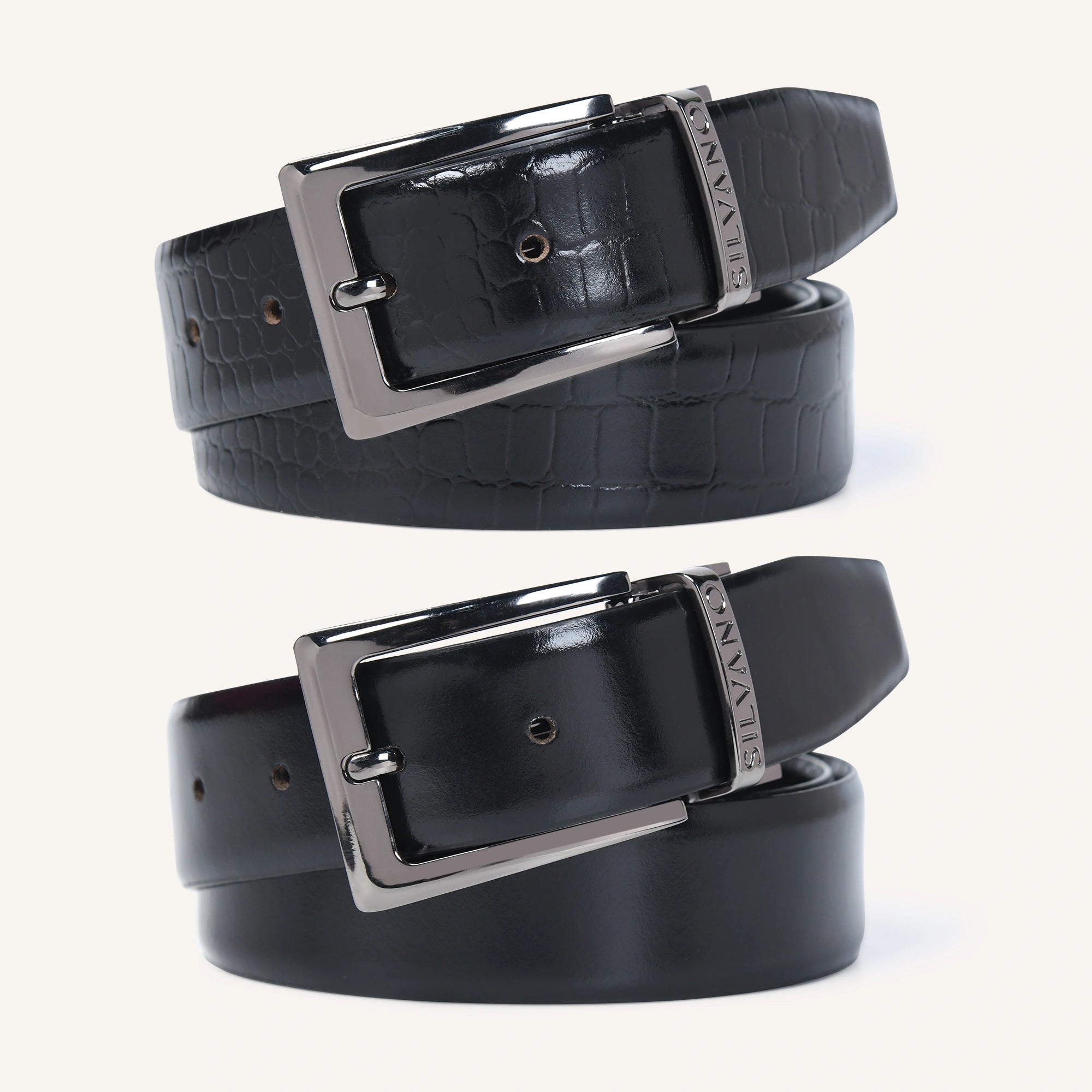 CLASSIC CLAPS FORMAL REVERSIBLE BELT - BLACK