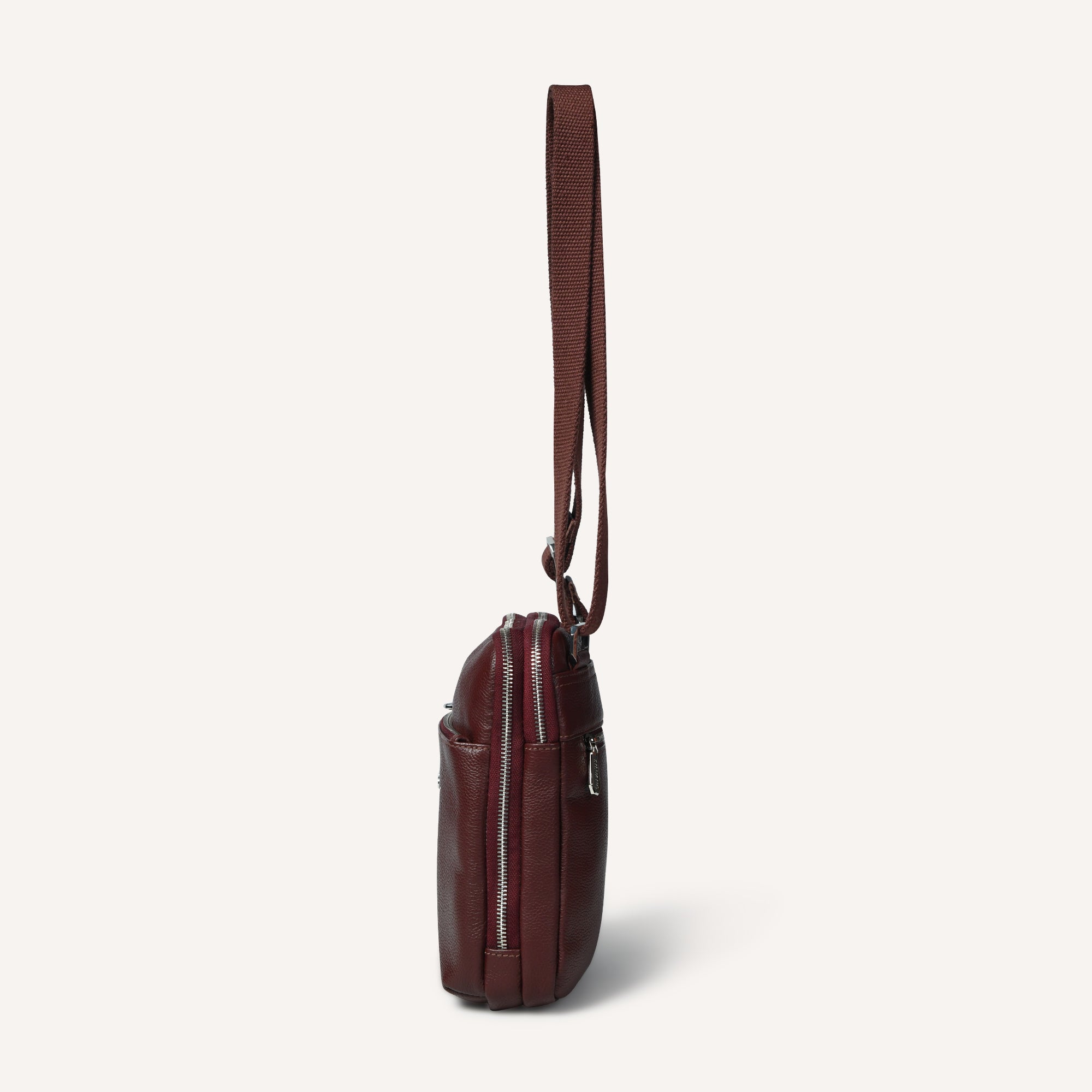MANHATTAN MESSENGER BAG FOR MEN - BURGUNDY