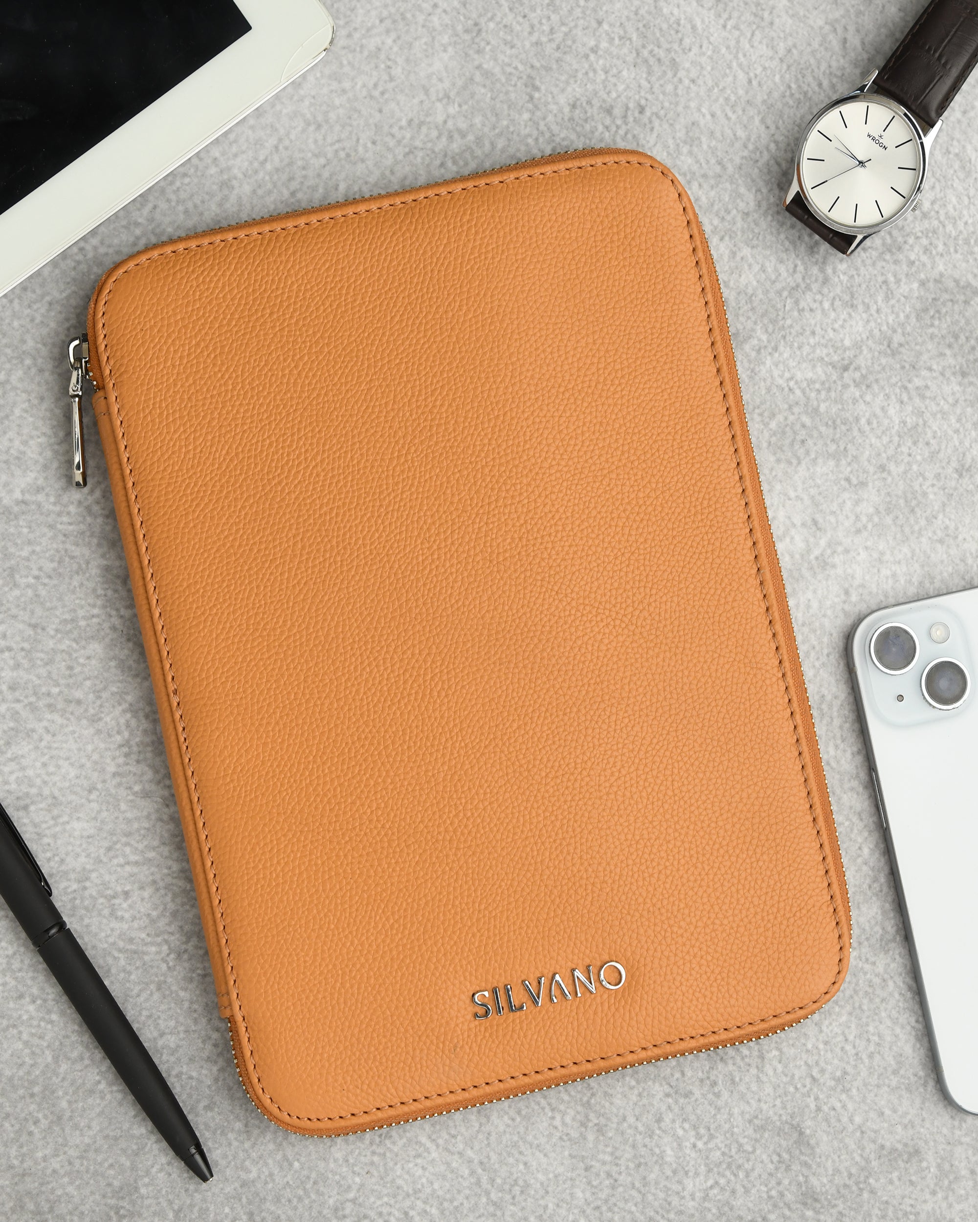 AIRPORTER TRAVEL POUCH FOR MEN - Cognac