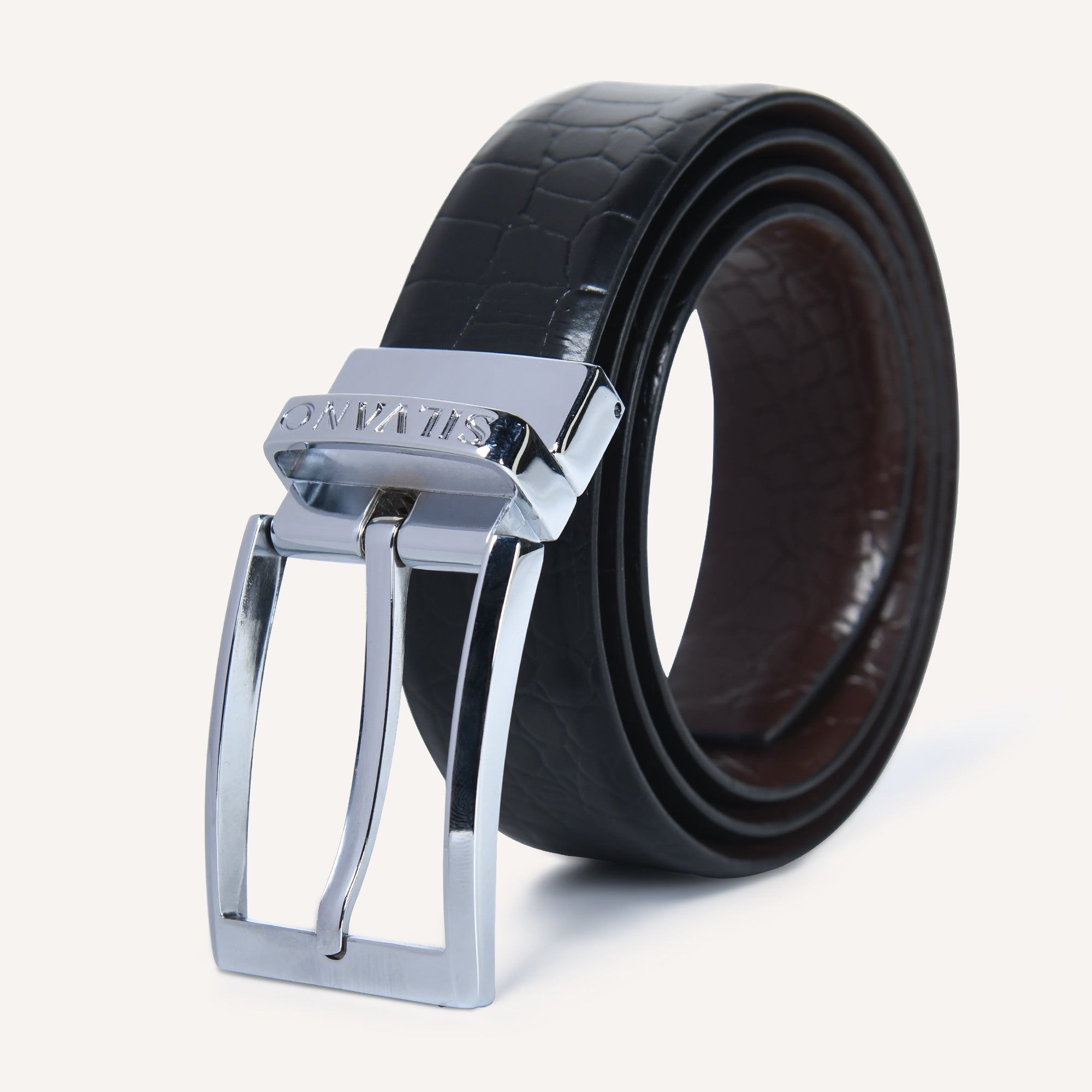 EXECUTIVE FORMAL REVERSIBLE BELT - BLACK/BROWN