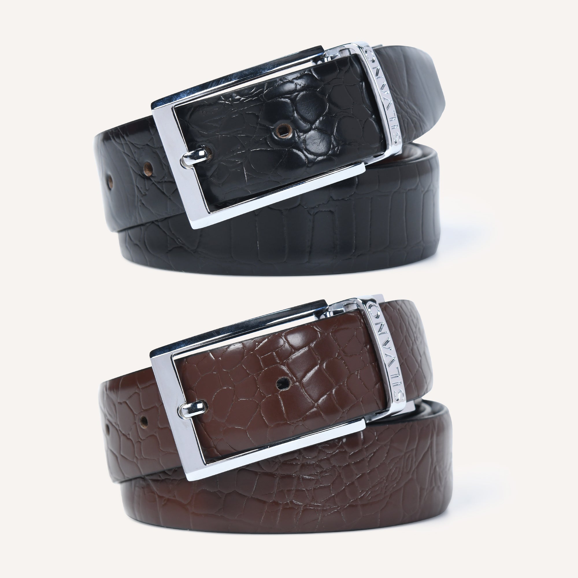 EXECUTIVE FORMAL REVERSIBLE BELT - BLACK/BROWN