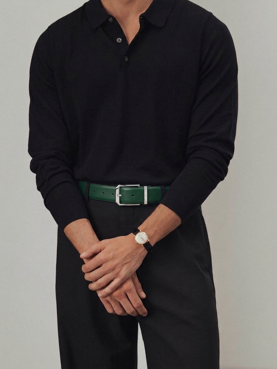 MIDNIGHT LEDGER Belt FOR MEN – EDEN/ CAVIAR
