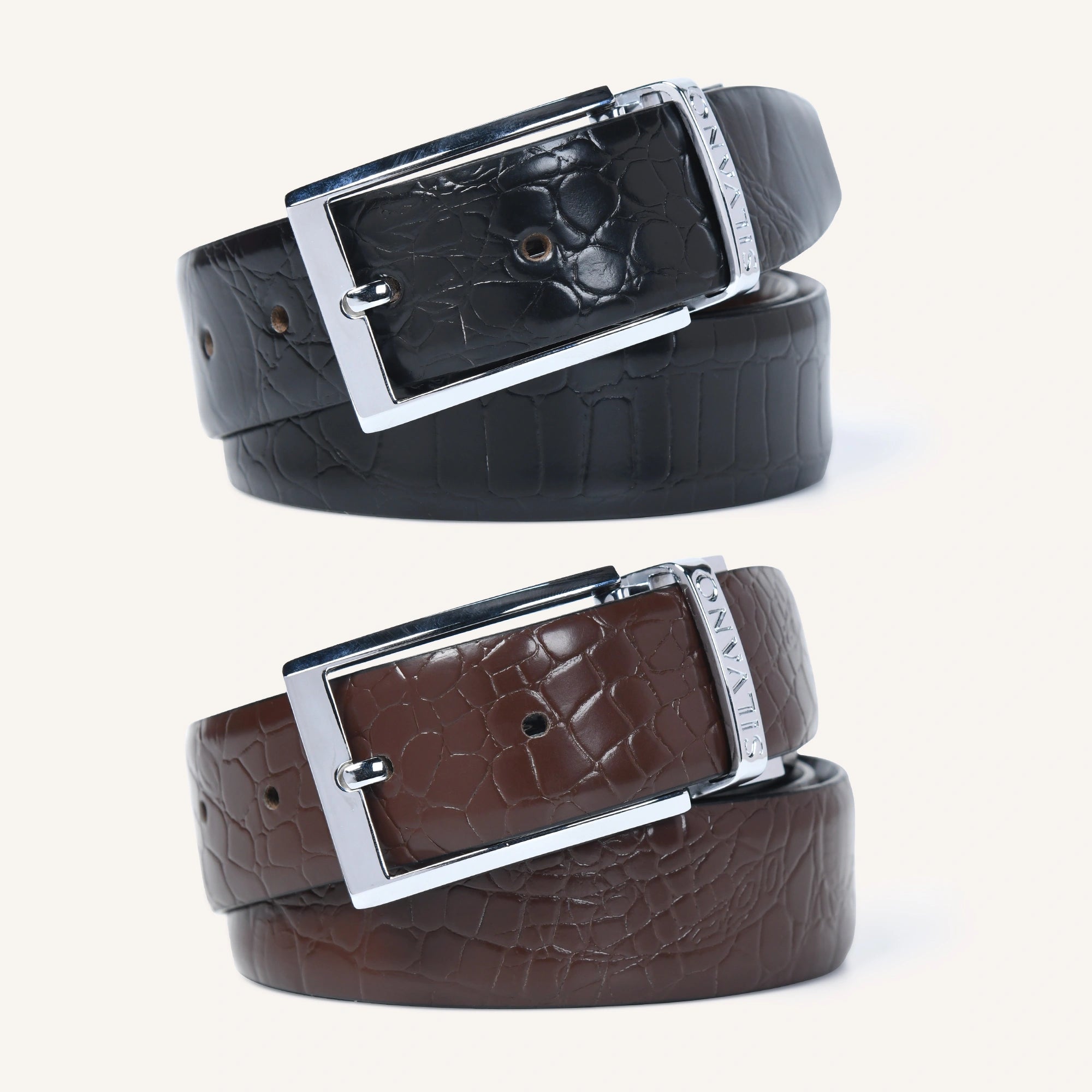 EXECUTIVE FORMAL REVERSIBLE BELT - BLACK/BROWN