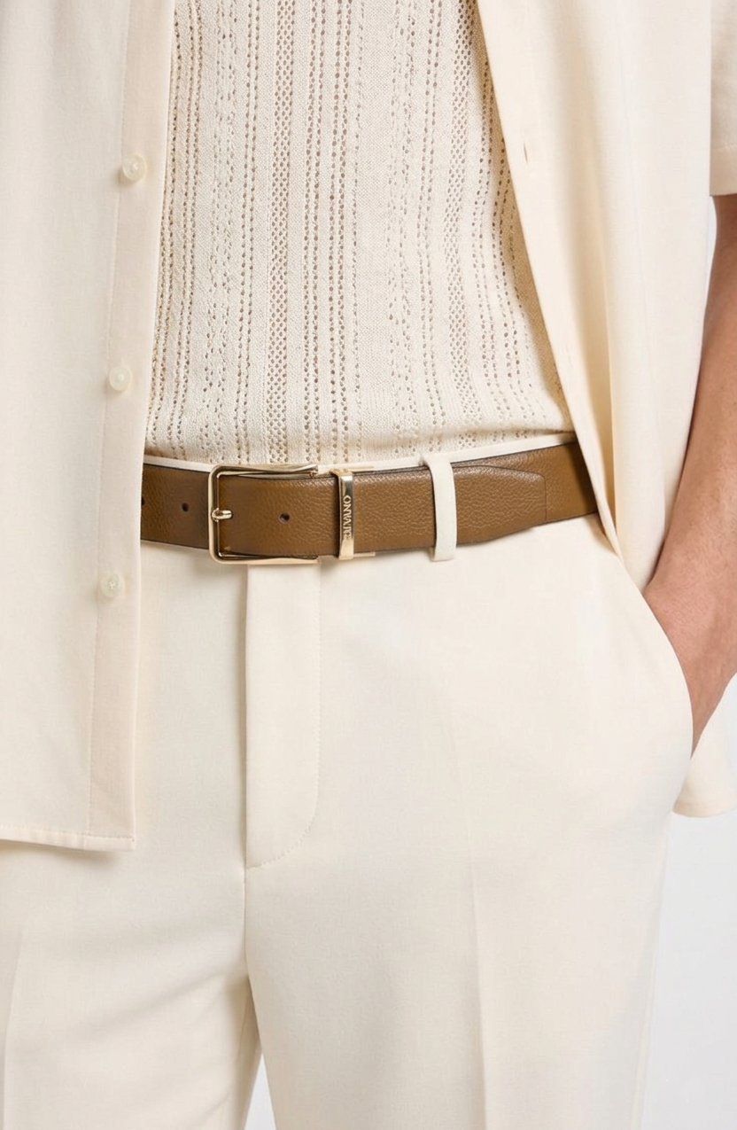 TOSCANO Belt FOR MEN – BRONZE BROWN/CAVIAR