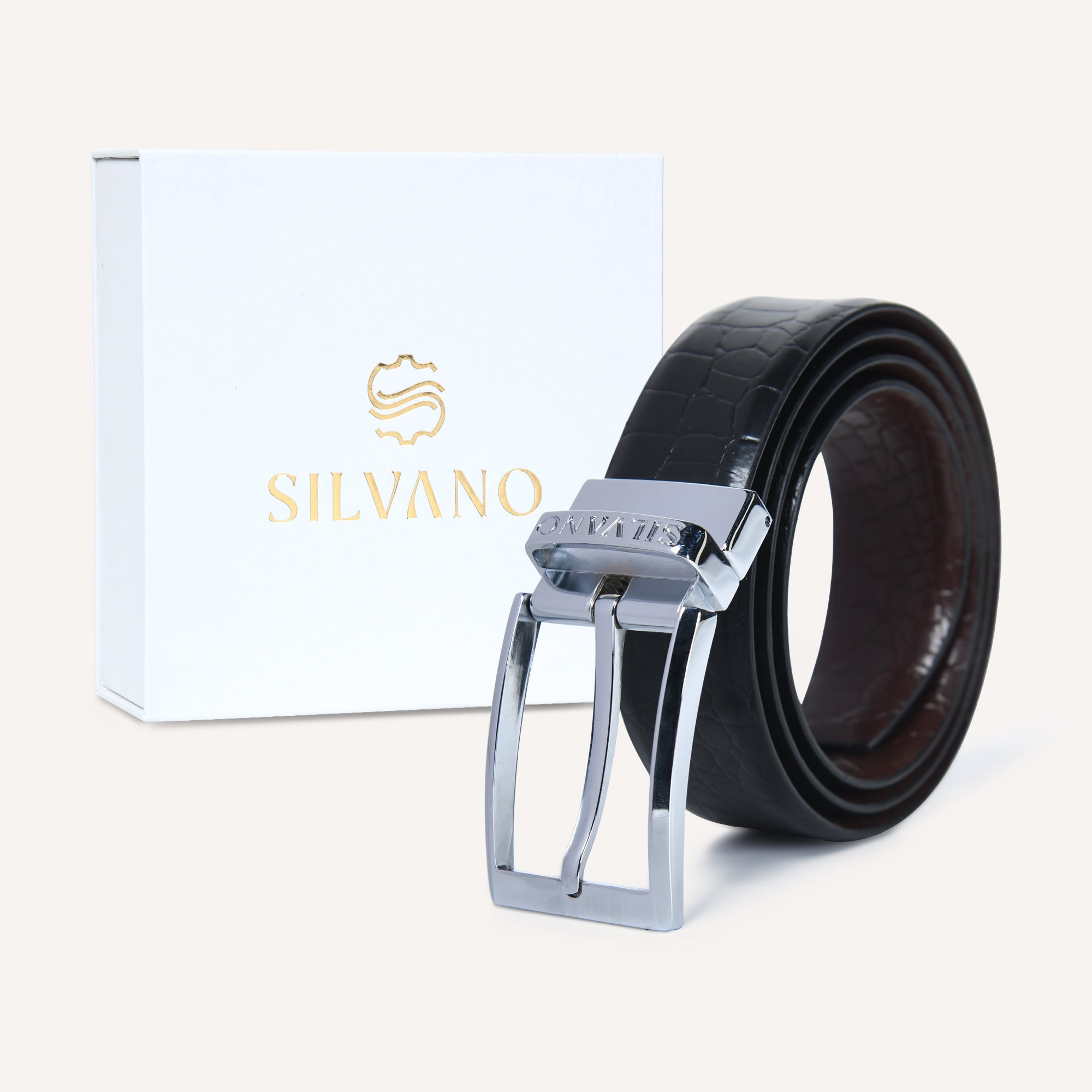 EXECUTIVE FORMAL REVERSIBLE BELT - BLACK/BROWN