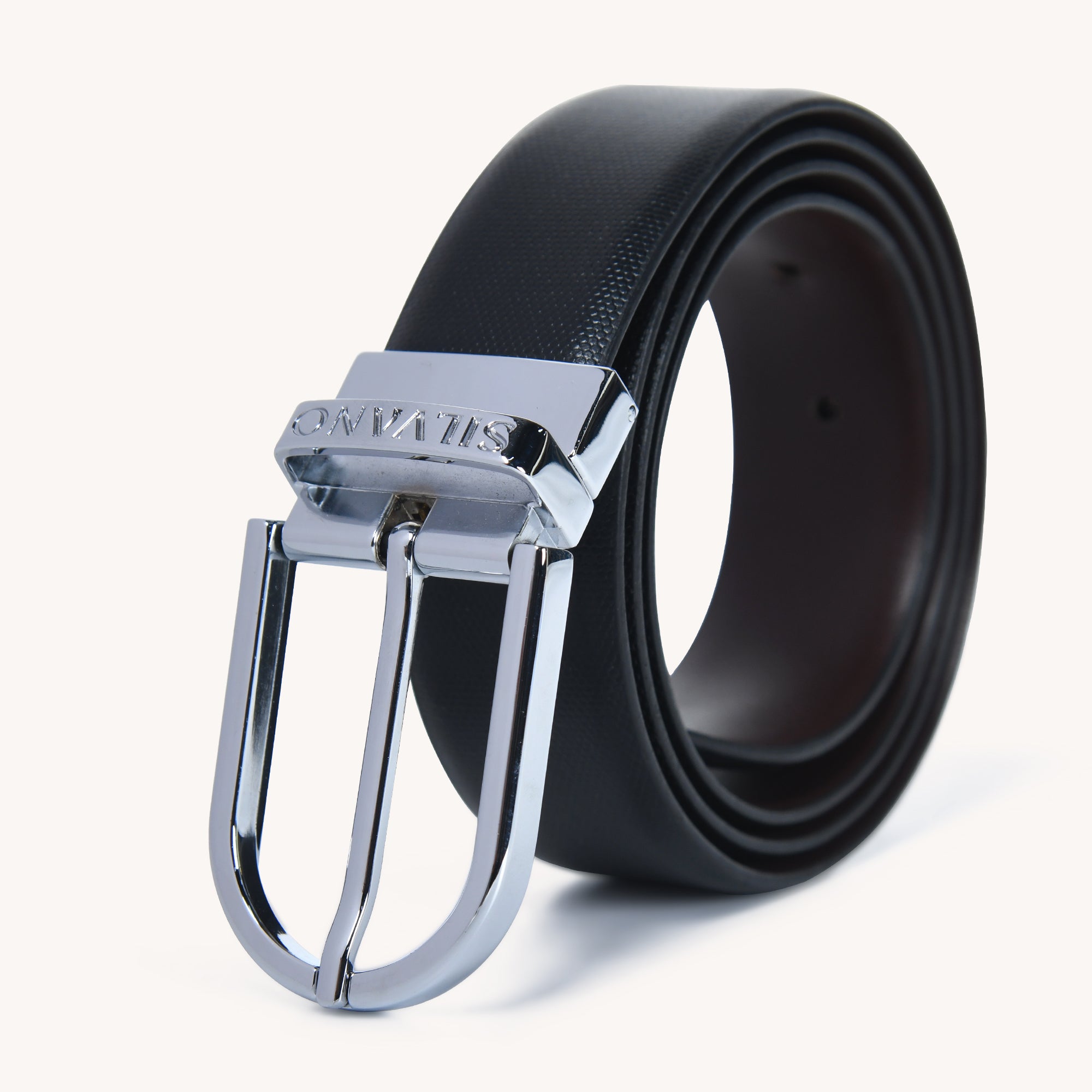 MIGUEL FORMAL REVERSIBLE BELT - BLACK/BROWN