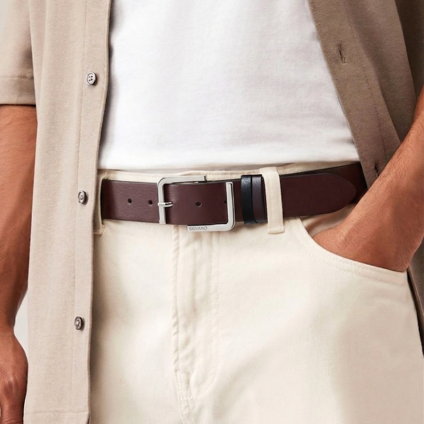 THE URBAN LINEA Belt FOR MEN – FRENCH ROAST