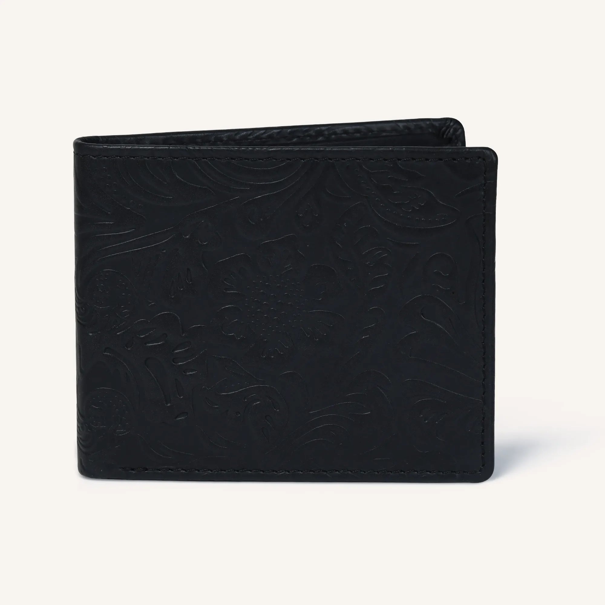 silvano vintage stash wallet - black leather wallet