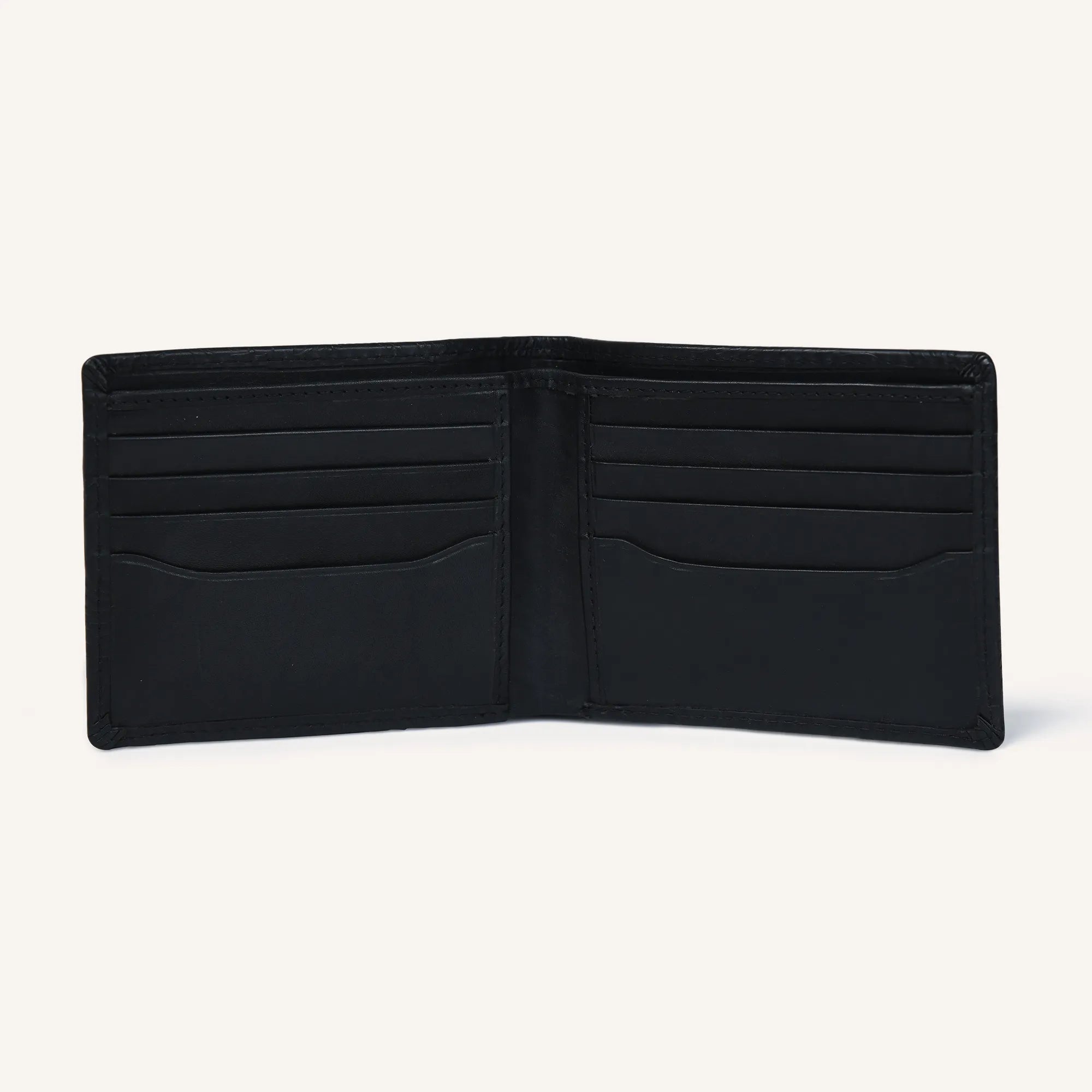 silvano vintage stash wallet - black leather wallet