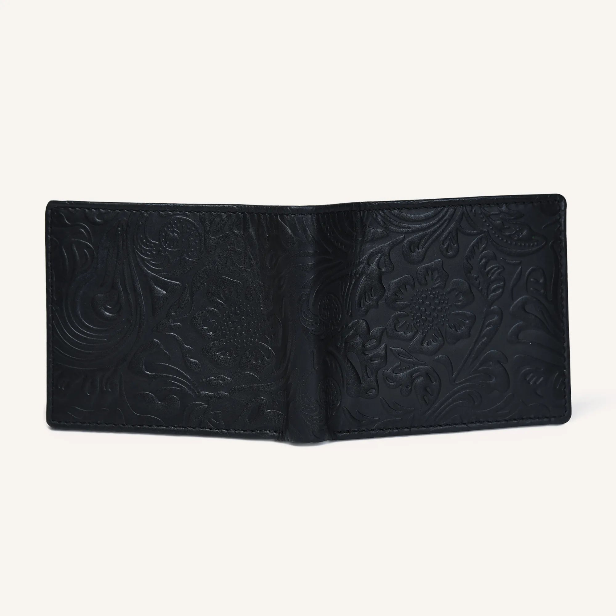 silvano vintage stash wallet - black leather wallet