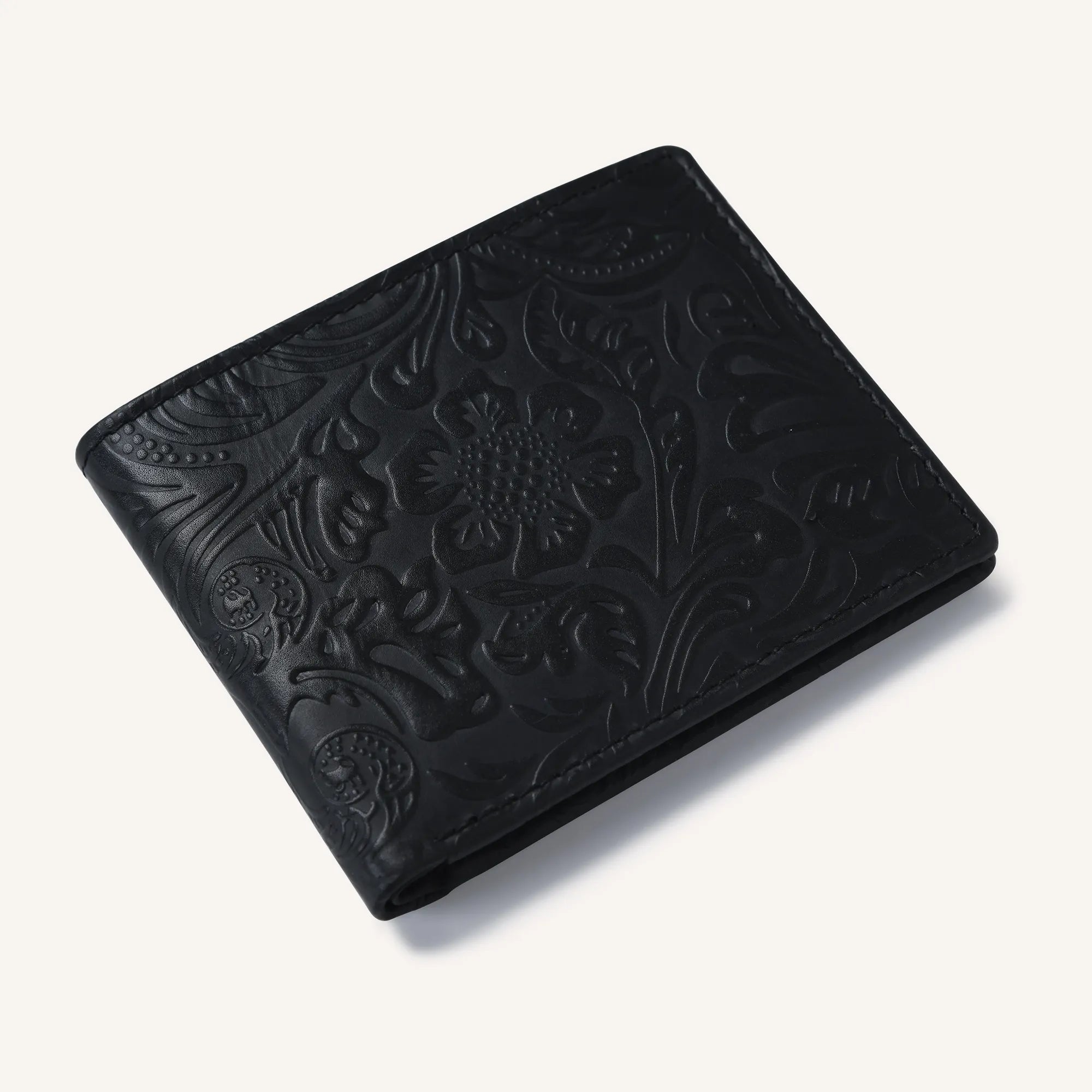 silvano vintage stash wallet - black leather wallet