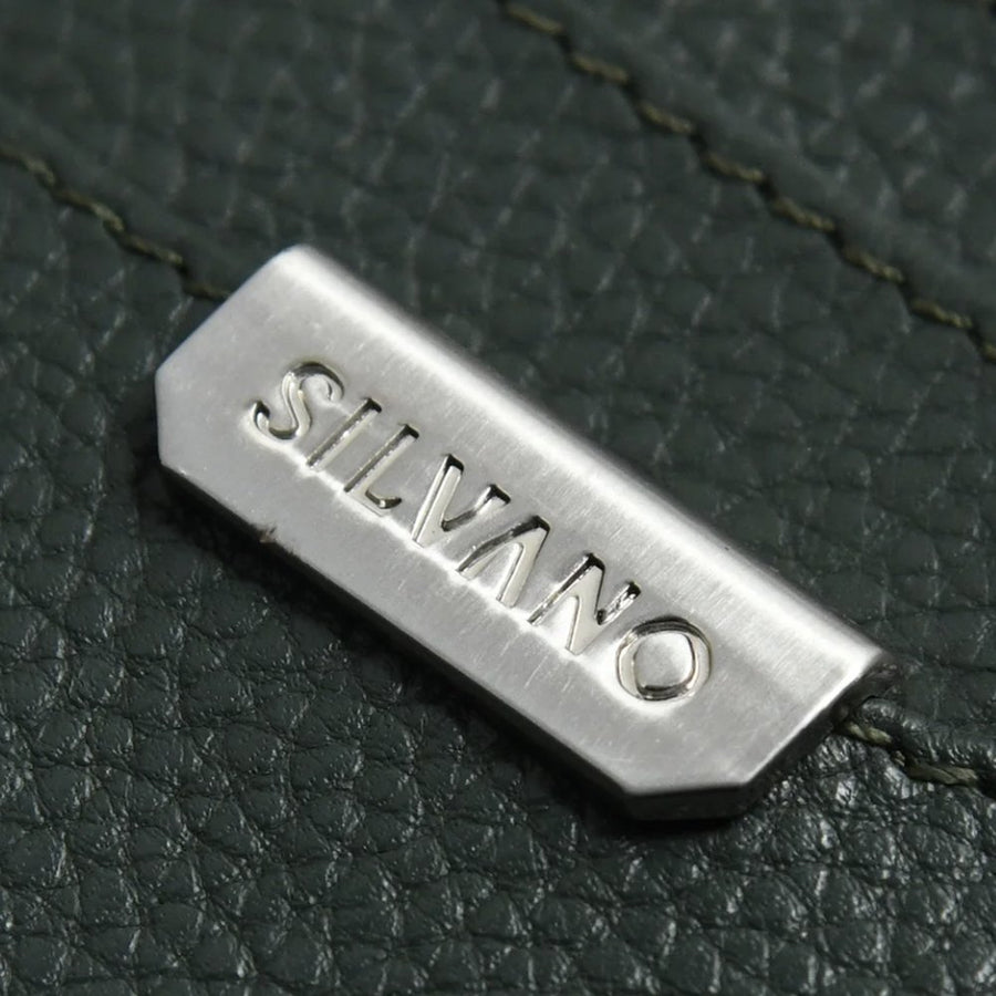 Silvano signature hardware: logo plate, wallets and card holders